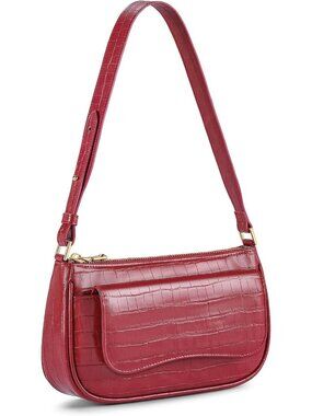 Women Wine Red Vegan Leather Trendy Cute Purse Hobo Imported Crossbody Bags
